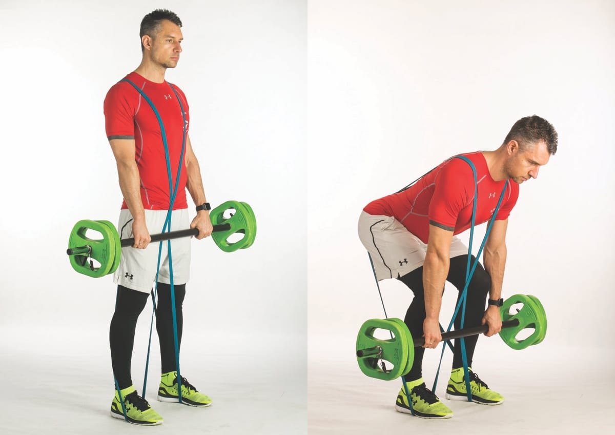 Band Cross Romanian Deadlift