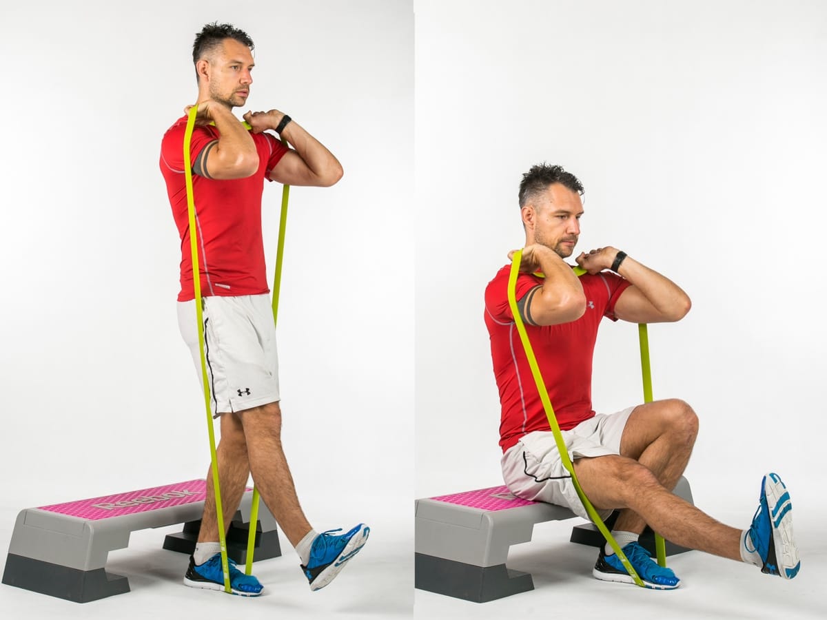 Band Squat Single Leg