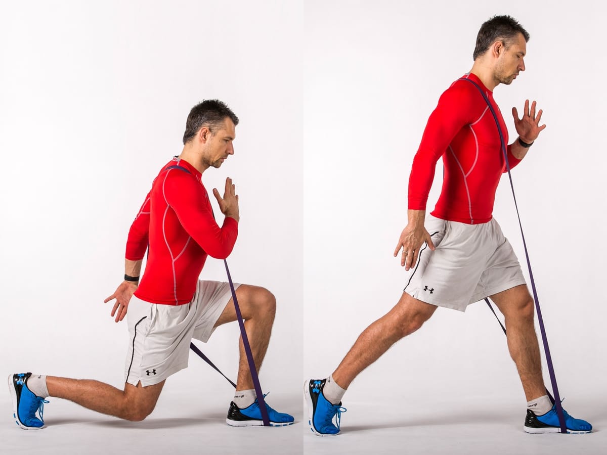 Band Cross Split Squat