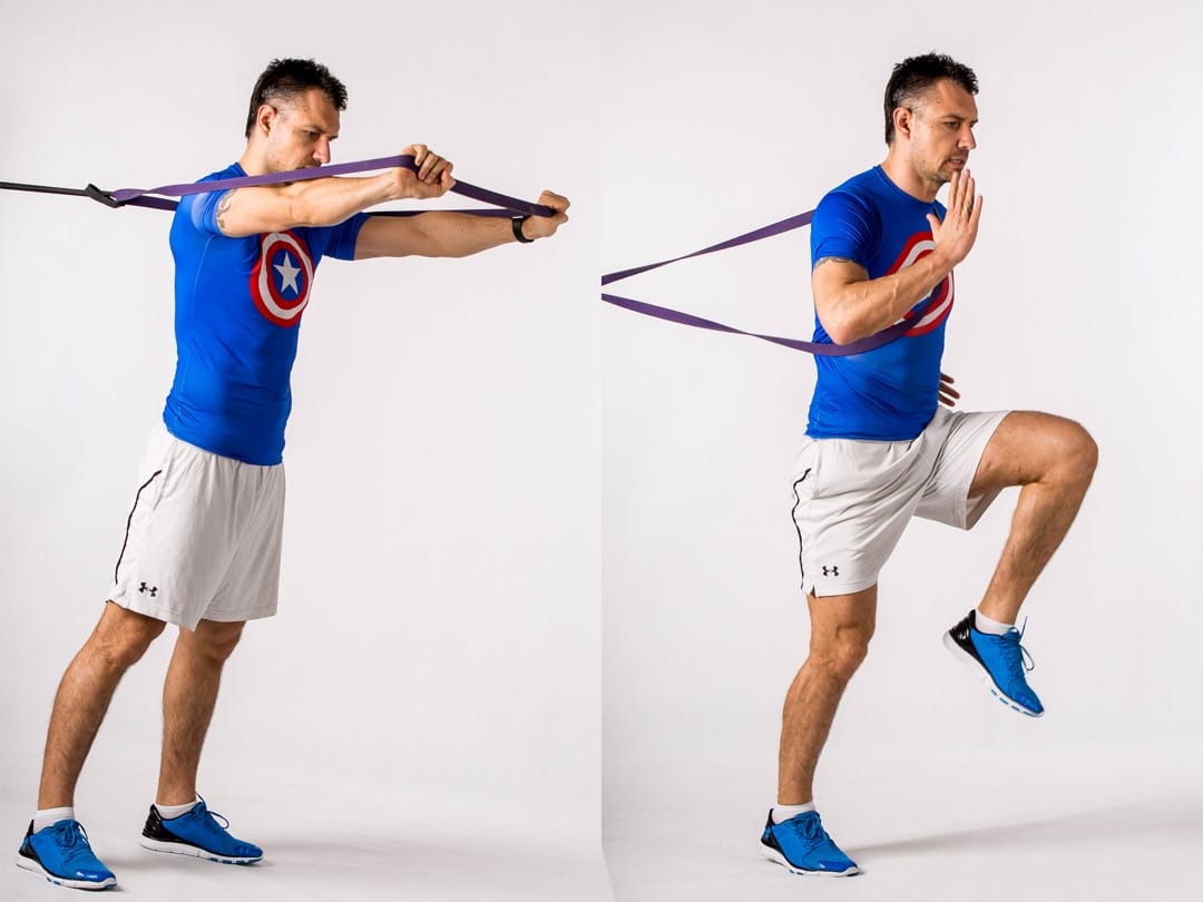 Band Chest Press & Skip