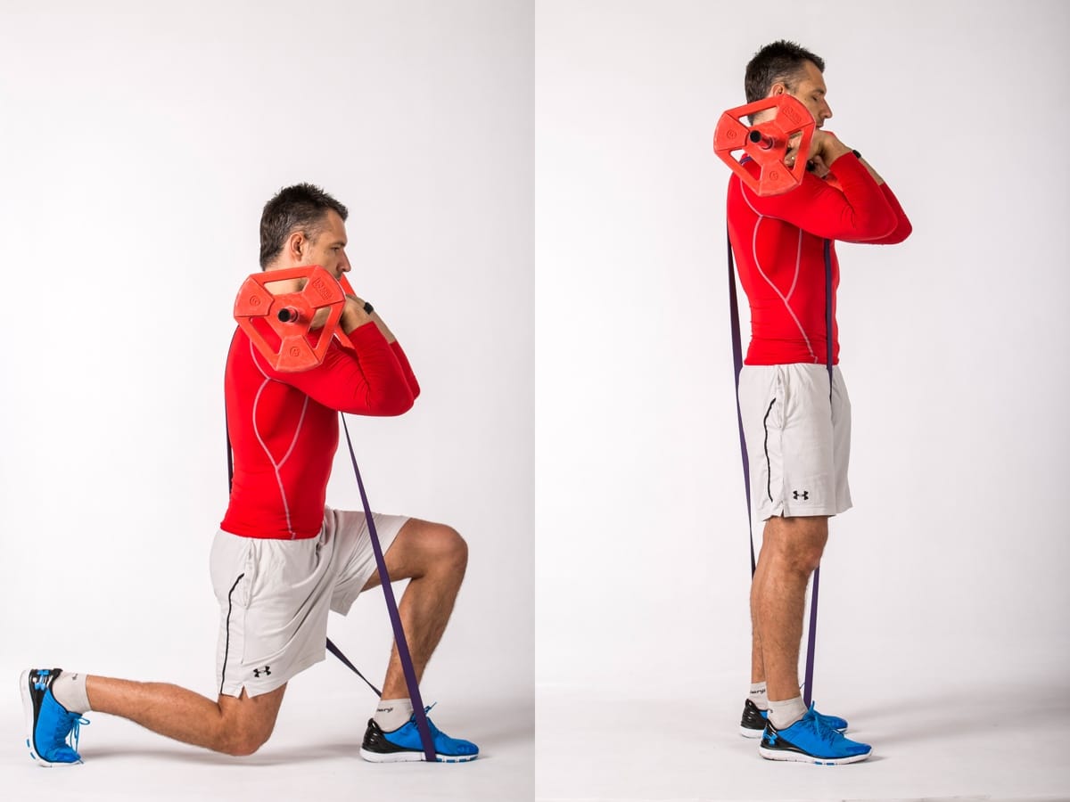 Band Cross Front Lunge