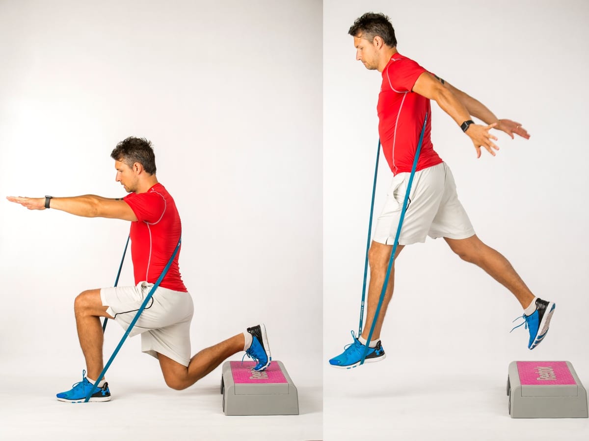 Bulgarian Band Squat Jump