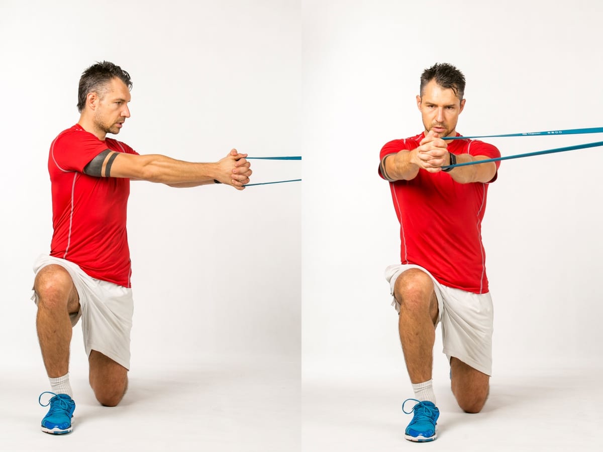 Half Kneeling Band Core Rotation