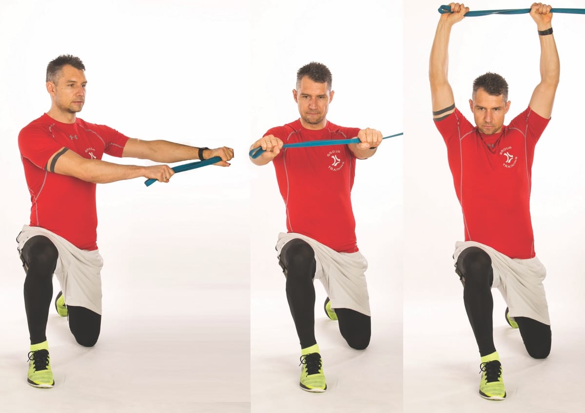 Half Kneeling Band Rotation Lift