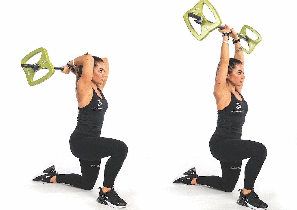 Half Kneeling Triceps Press