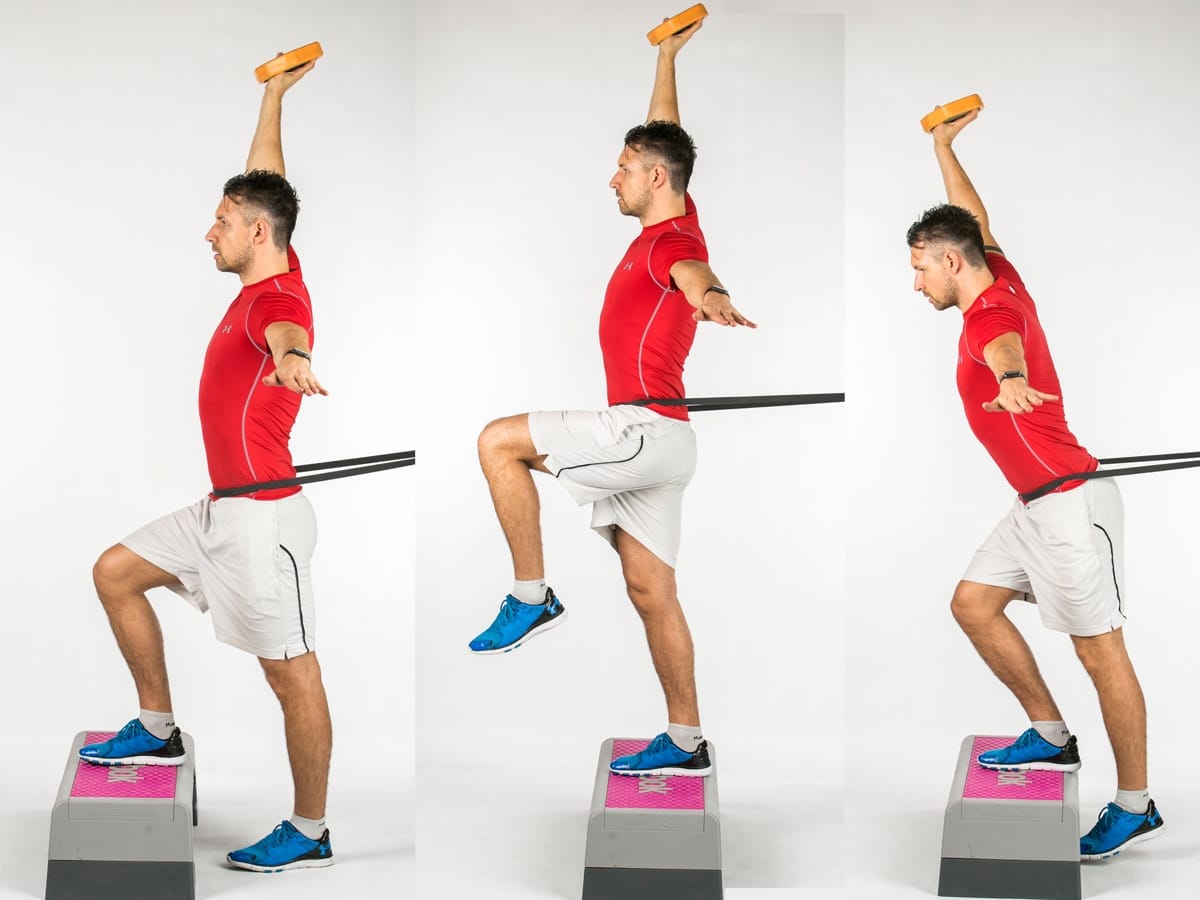 High Low Step Up Band & Knee Up