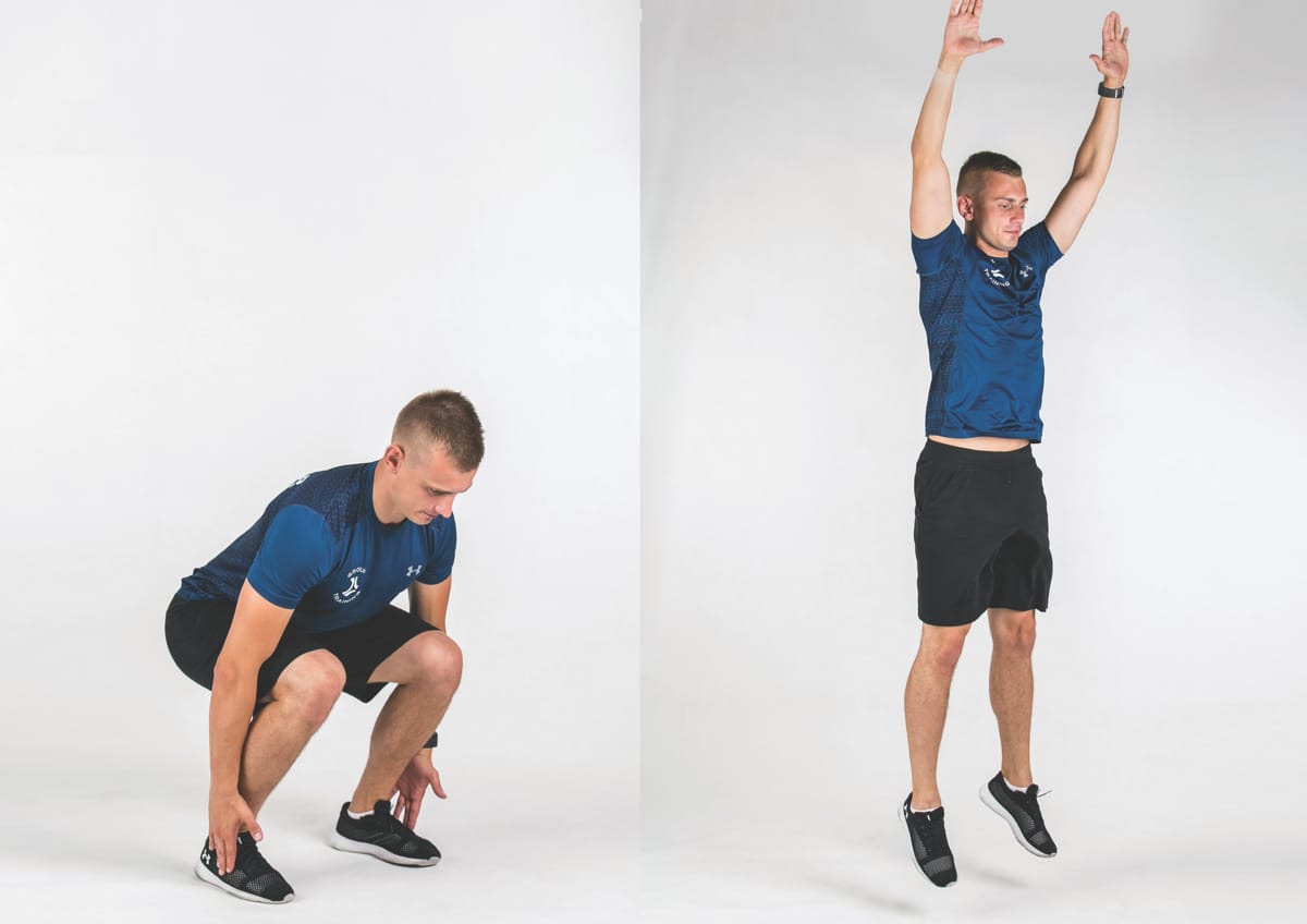 Jump Squat Arms Down