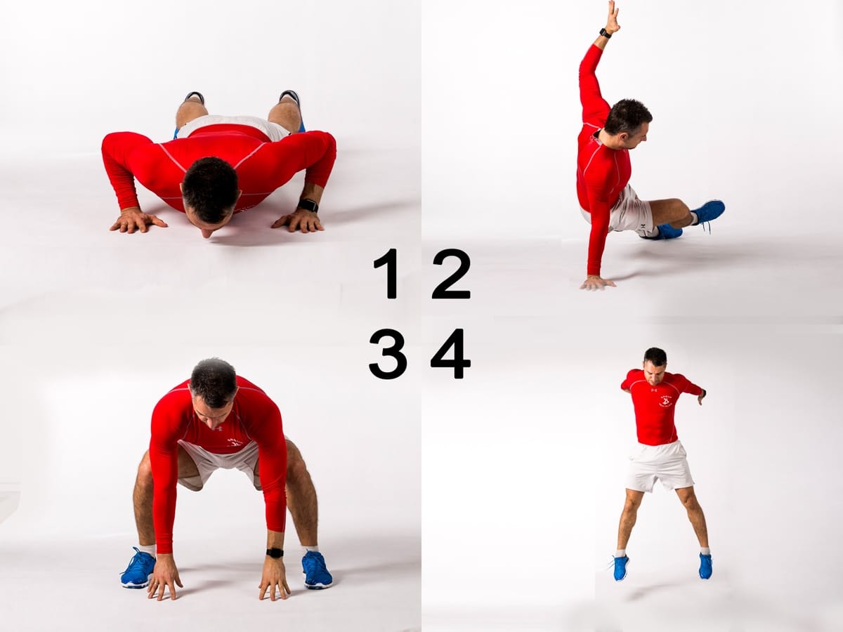 Kick Through Burpees