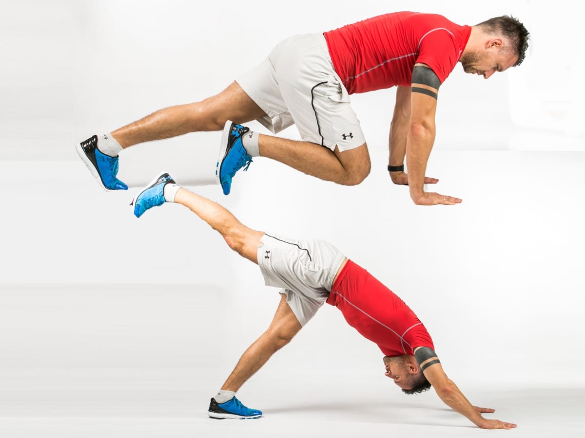 Knee Tuck to Hindu/Push-up