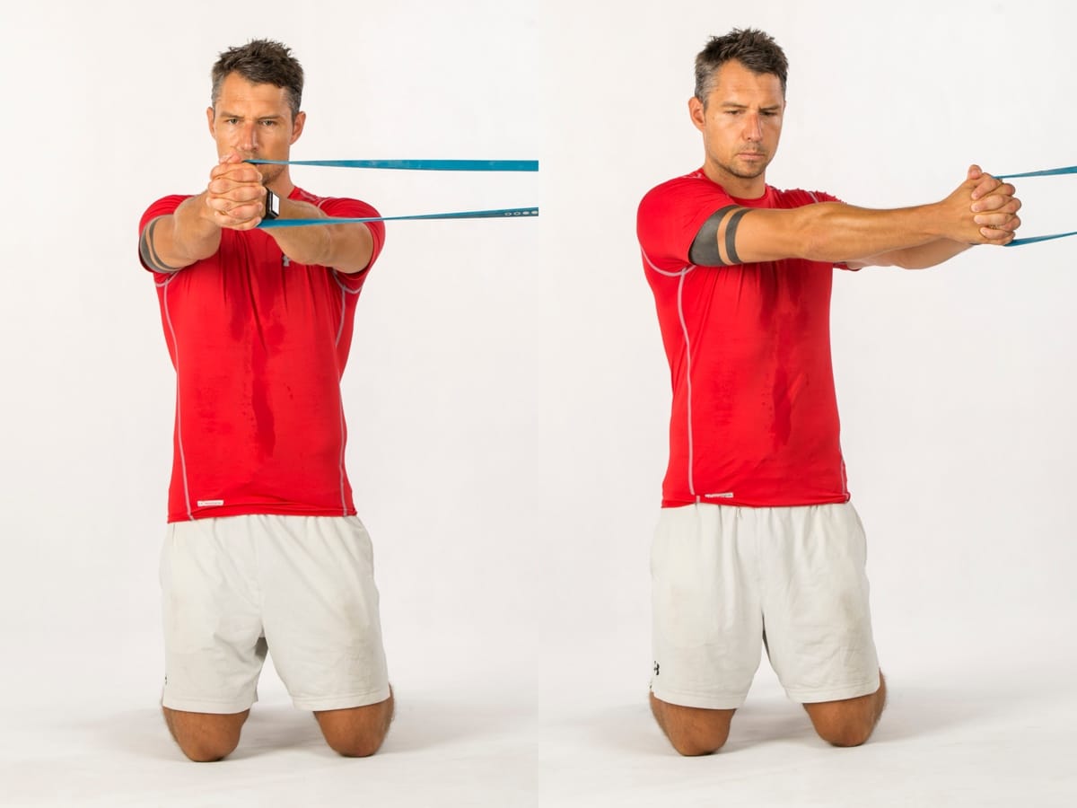 Kneeling Band Core Rotation