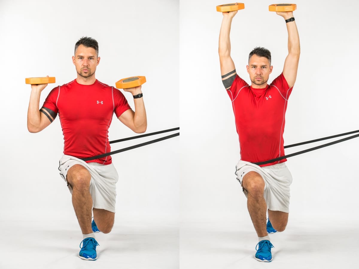 Kneeling See-saw Shoulder Presses