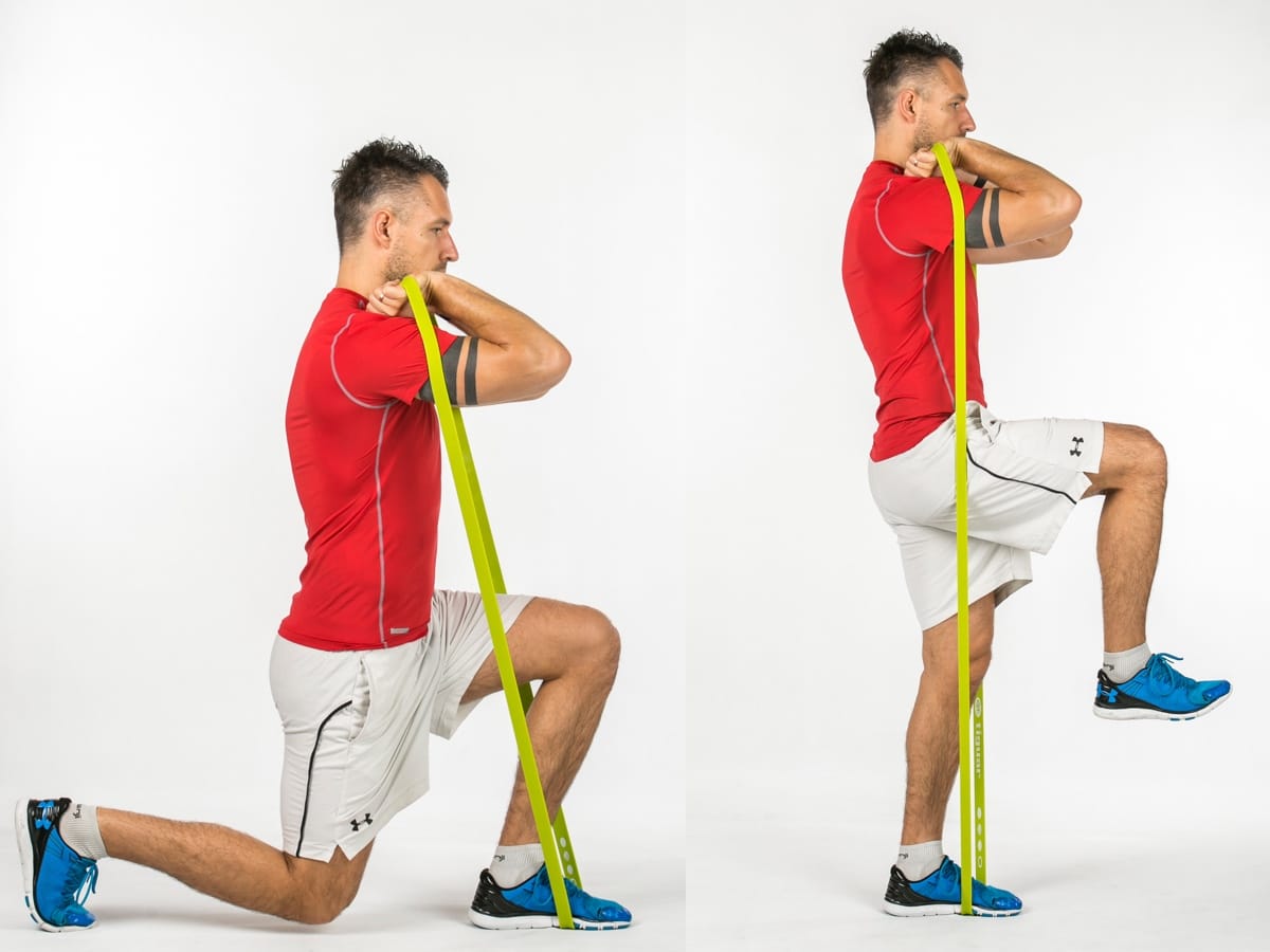 Lunge Leg Raises Band