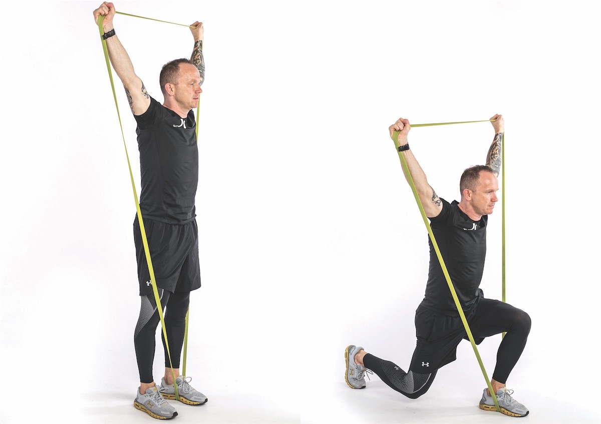 Overhead Band Lunge