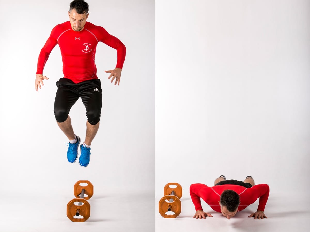 Side to Side Jump & Push-up