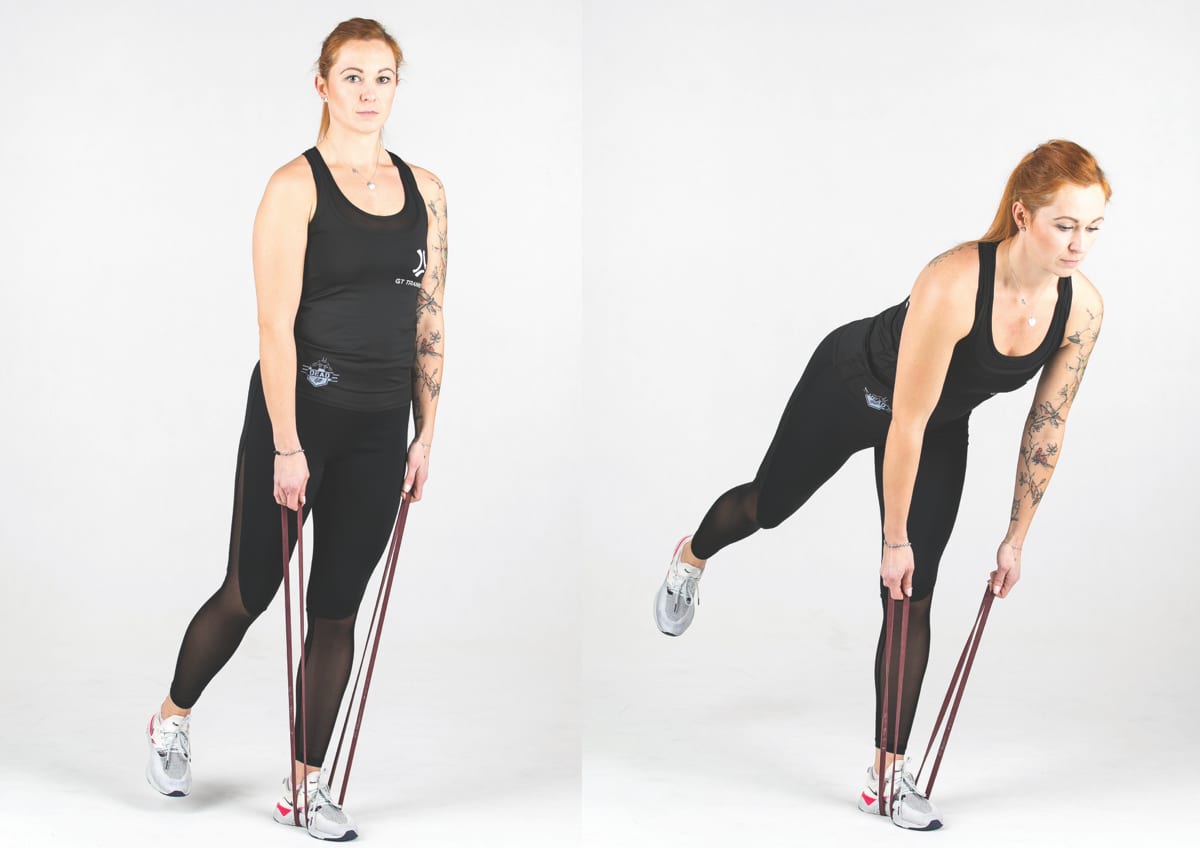 Single Leg Band Deadlift