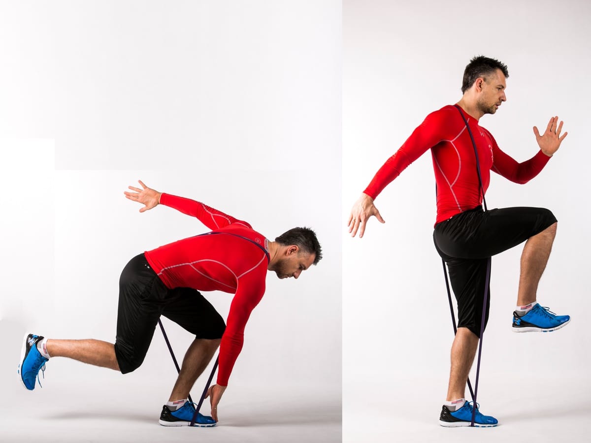 Single Leg Back Squat/ Band