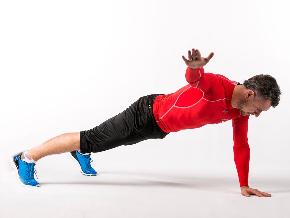 Lateral Arm Waving Plank
