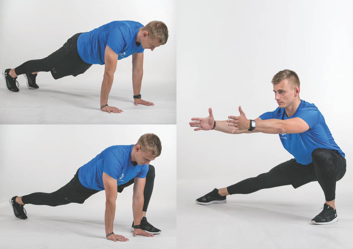 Lizard to Side Lunge