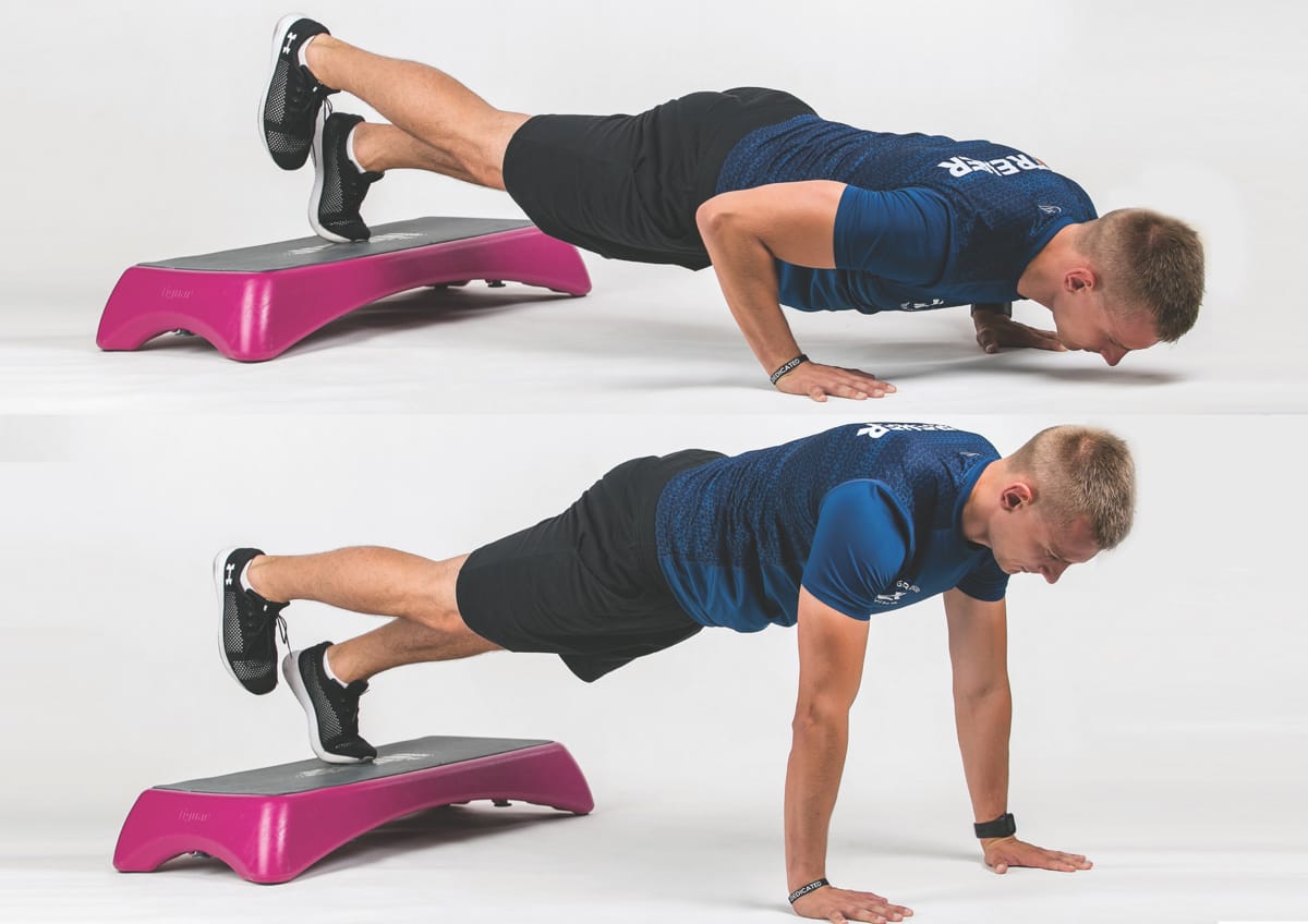 Decline Push-up Single Leg