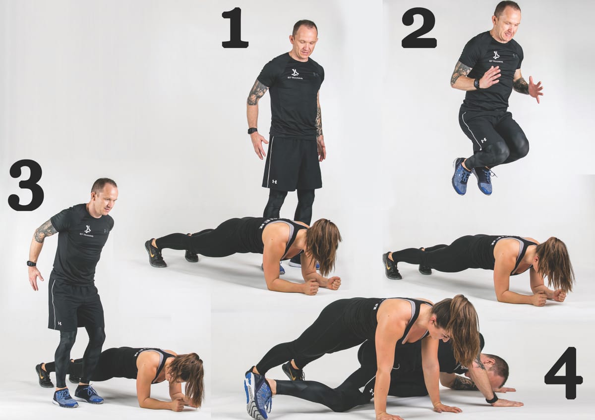 Triceps (band) Plank & Jump Over