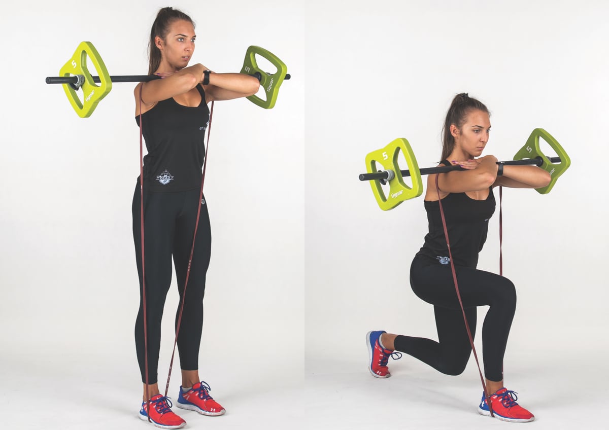 Lunge X-Band & Barbell