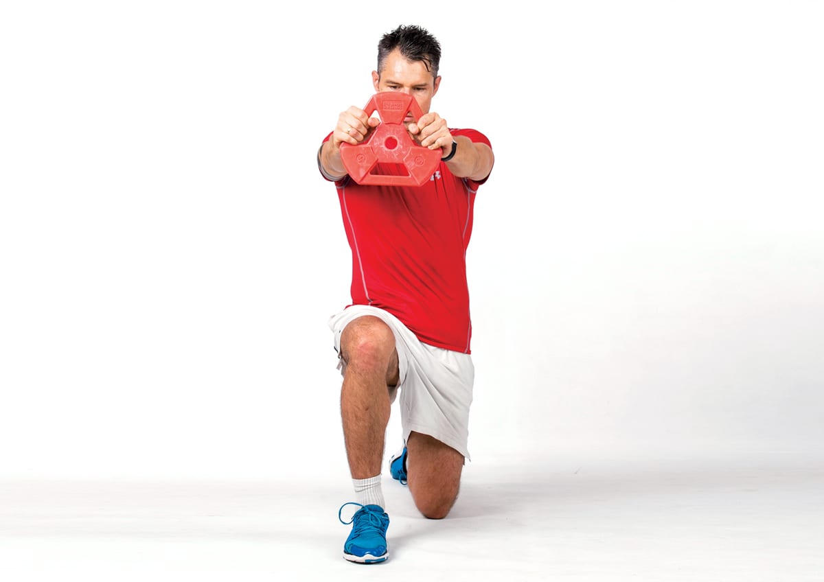 Half Kneeling Plate Hold