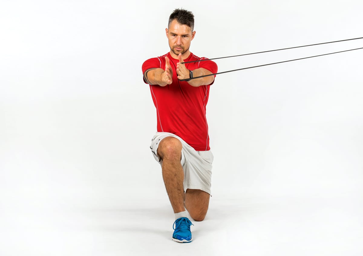 Half Kneeling Single Arm Band Hold