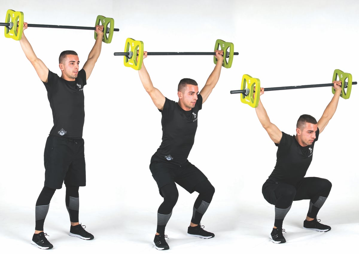 One & Quarter Overhead Squat