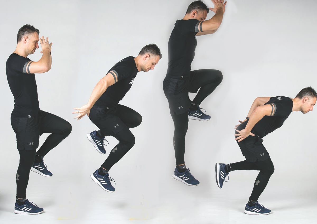 Podwójny kontakt jednonóż wertykalnie