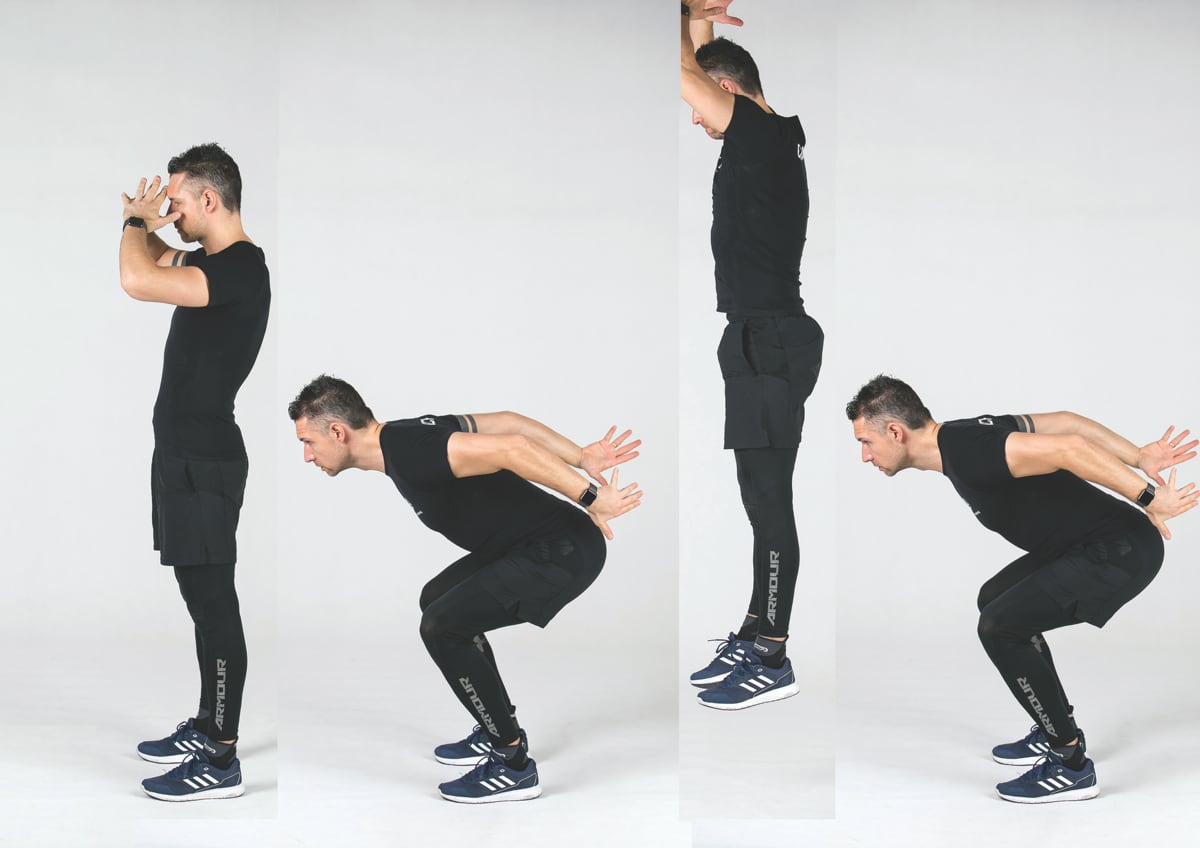 Ciągłe wyskoki obunóż liniowo – wertykalnie