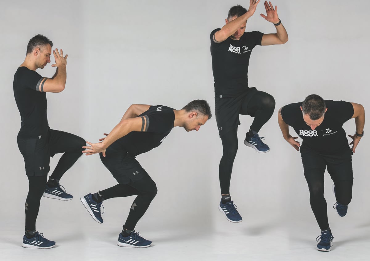 Podskoki ciągle rotacja – wertykalnie 90º