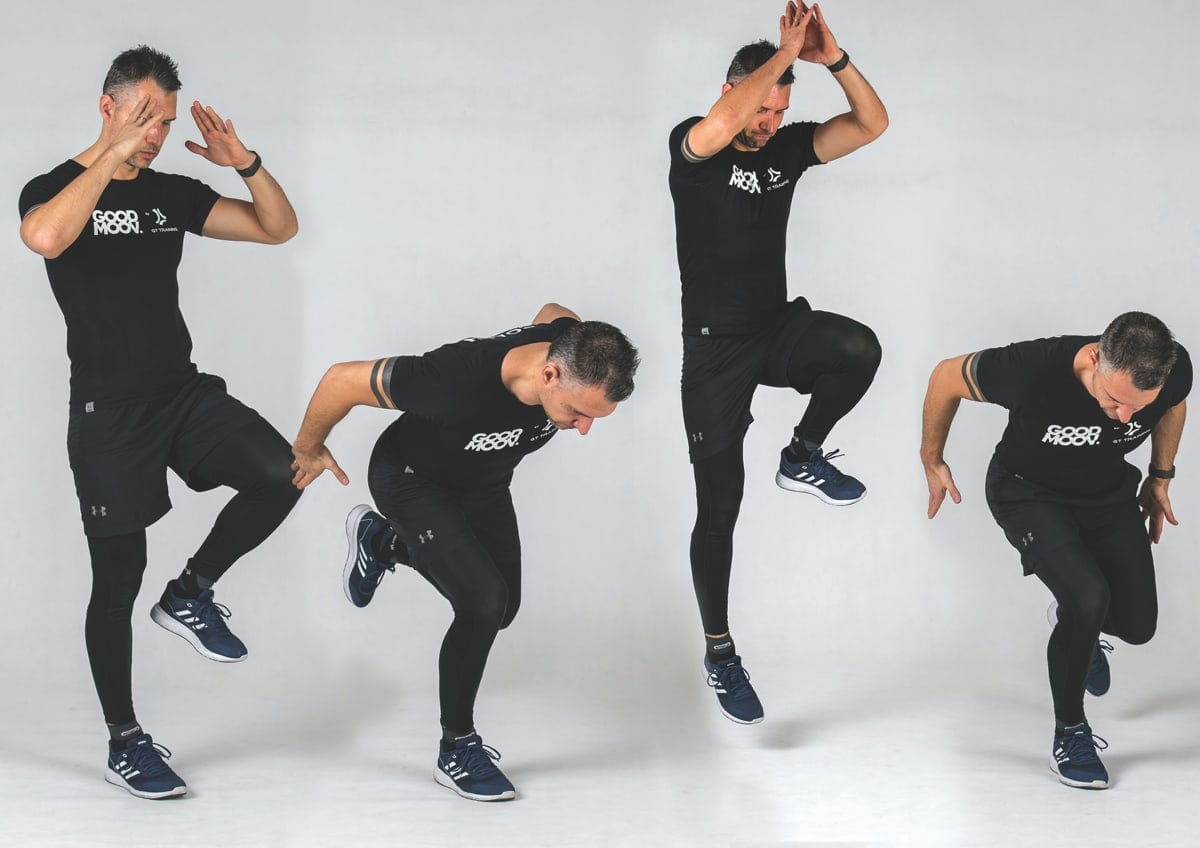 Wyskoki jednonóż liniowo-wertykalnie