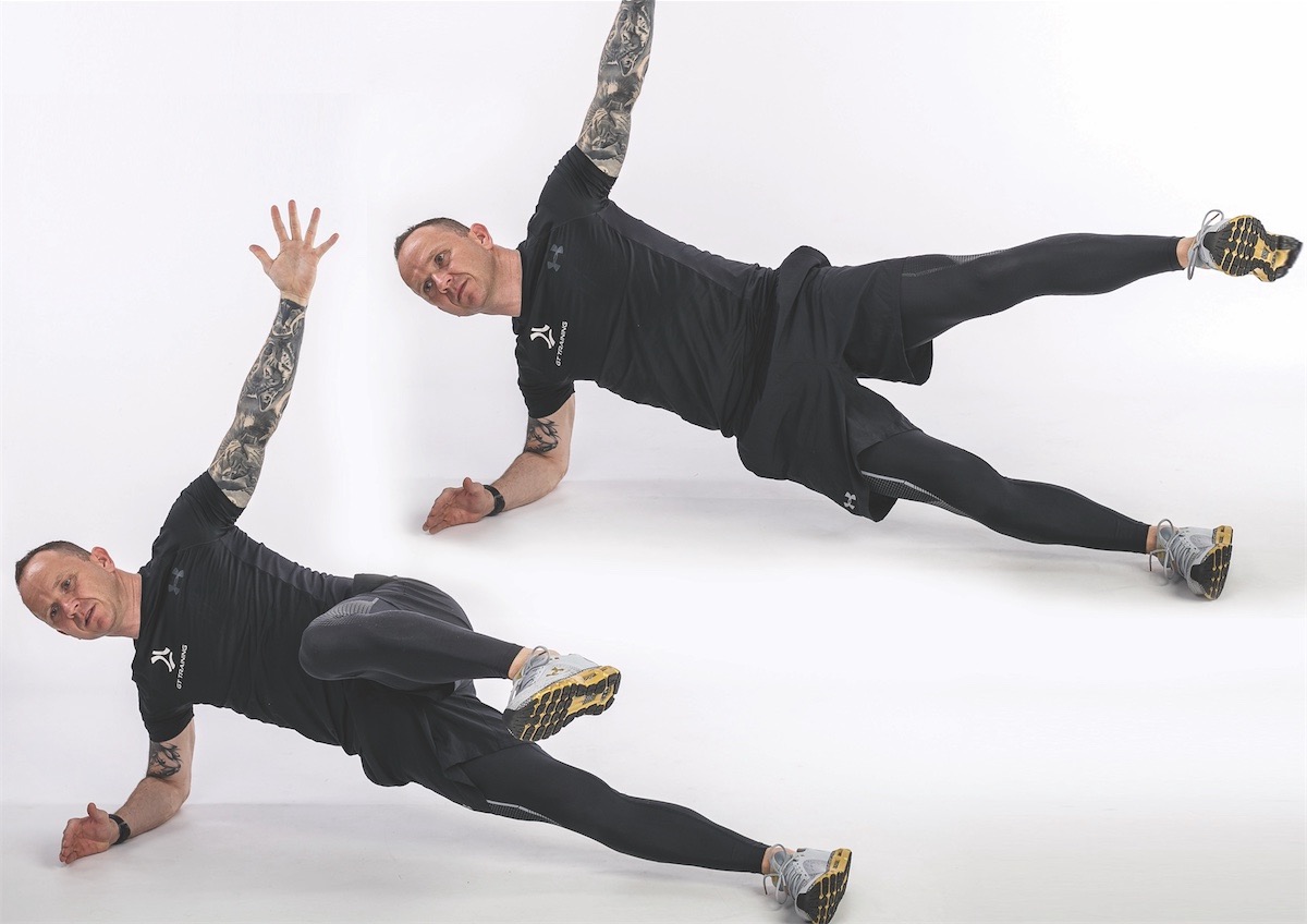 Side Plank Knee Tuck Active