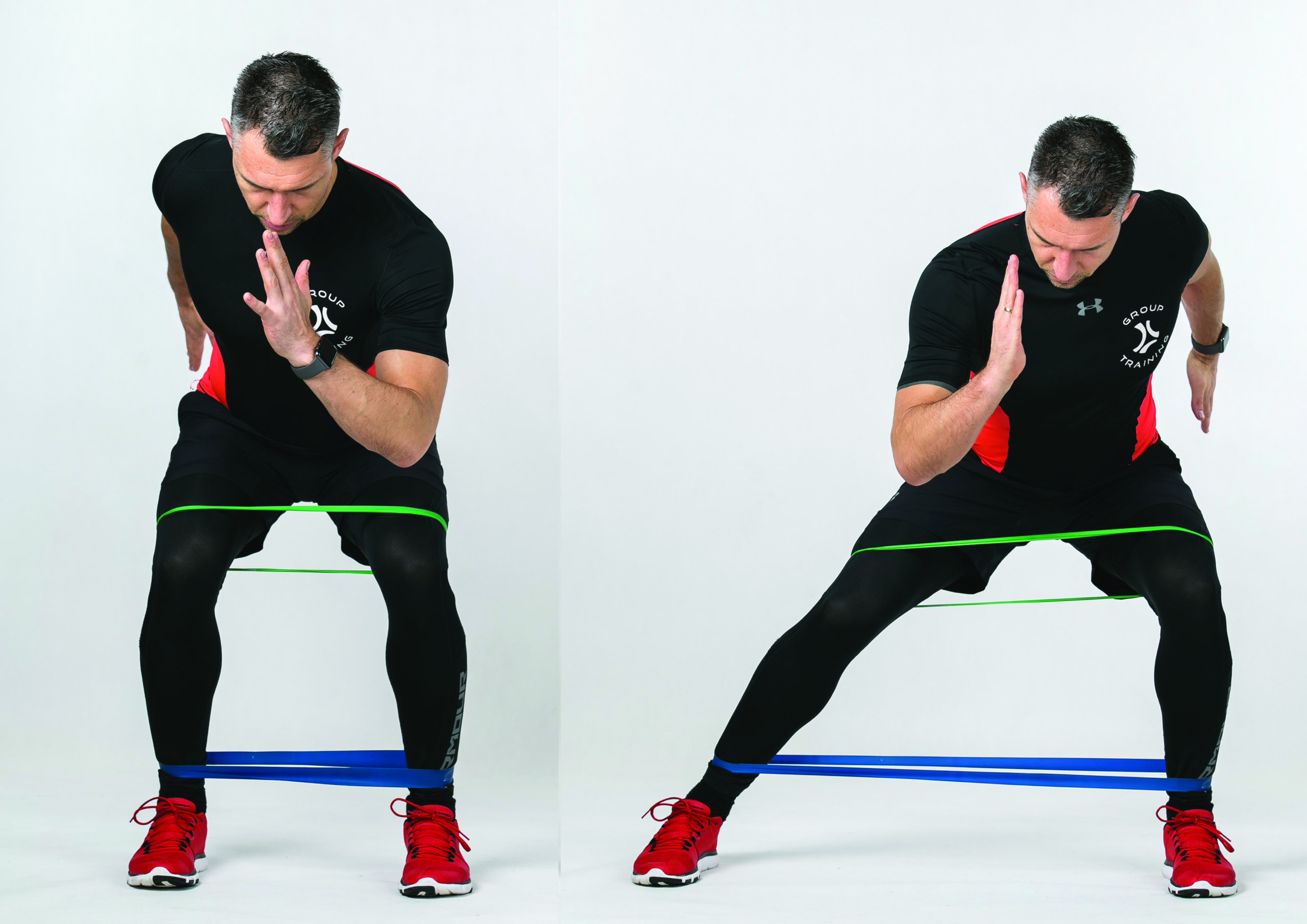 Lateral hip activation in a low position