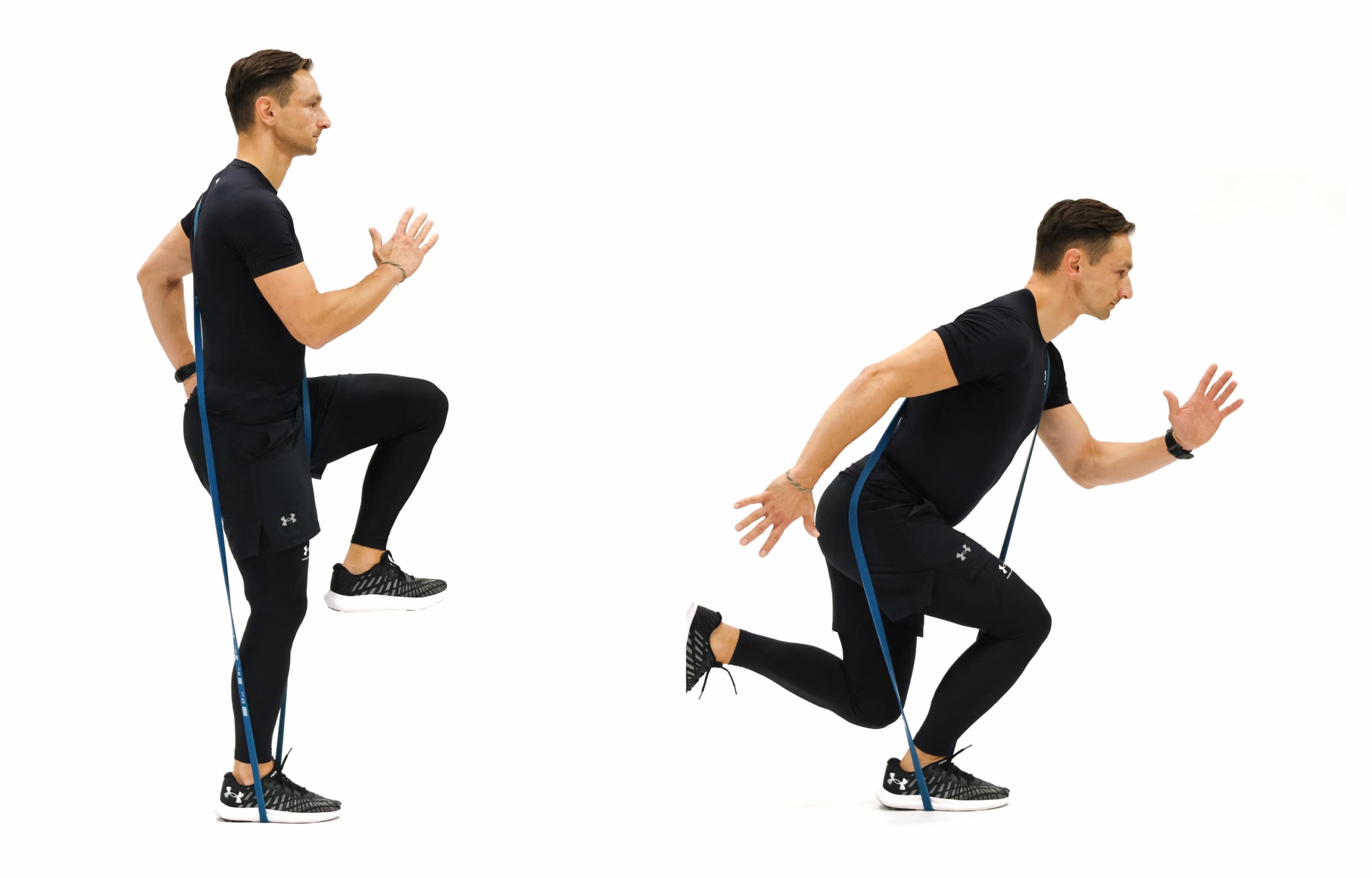 Rear Band Cross Squat